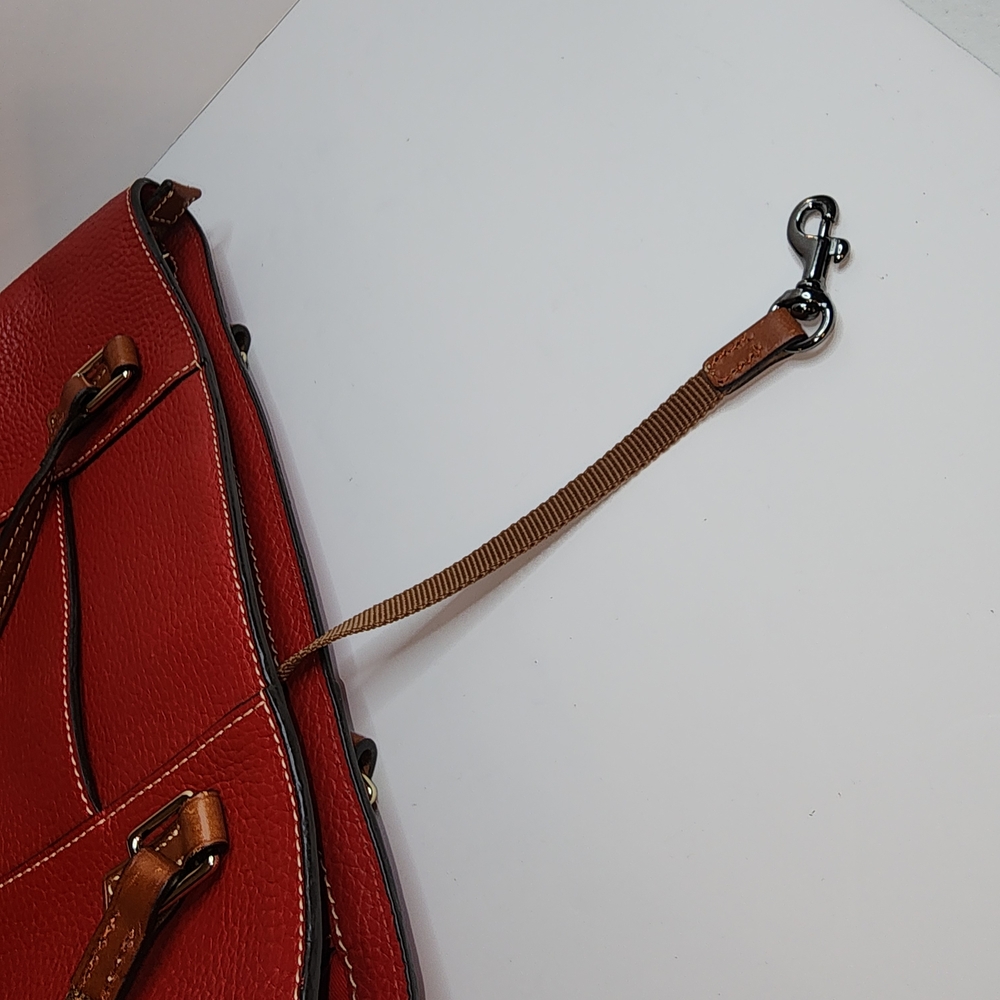 DOONEY & BOURKE Designer LEXINGTON Red Pebbled Leather  Tote Handbag Purse - Picture 7 of 16